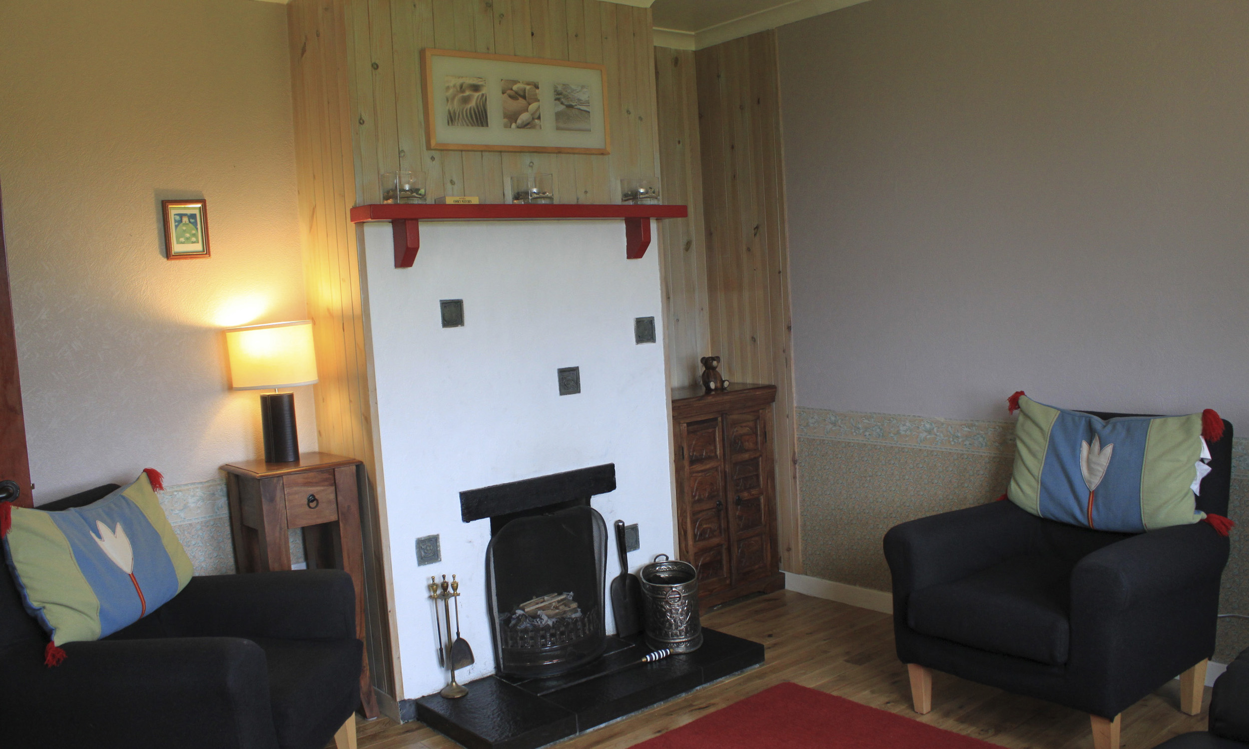 Ascrib Cottage Self-catering Apartment, Sitting Room and cosy fire
