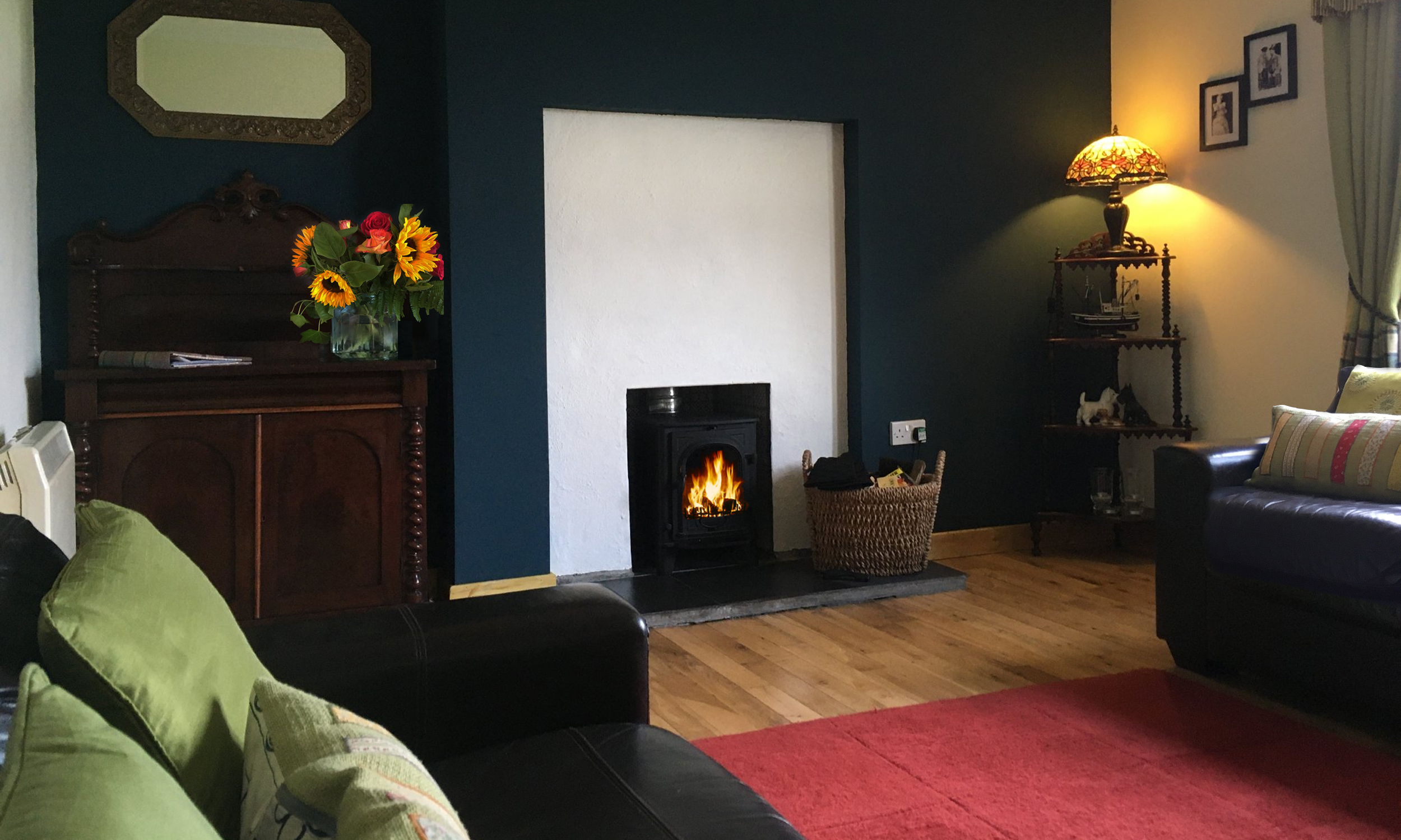 Shiant Sitting Room with cosy wood burning stove